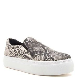 Stone Black Snakeskin Step In Sneakers
